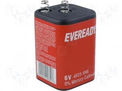 Батерия BAT-4R25/E Батерия: цинково-манганова; 6V; 4R25; Eveready Red; 66x66x111mm